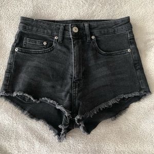 H&M Black Denim Jean Shorts